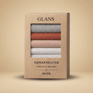 Kjøkkenkluter Glans 10– Rene overflater (10-pakning)